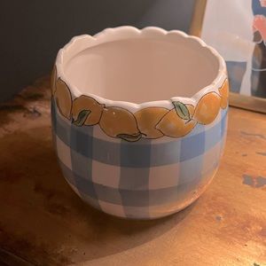 Gingham Planter Pot